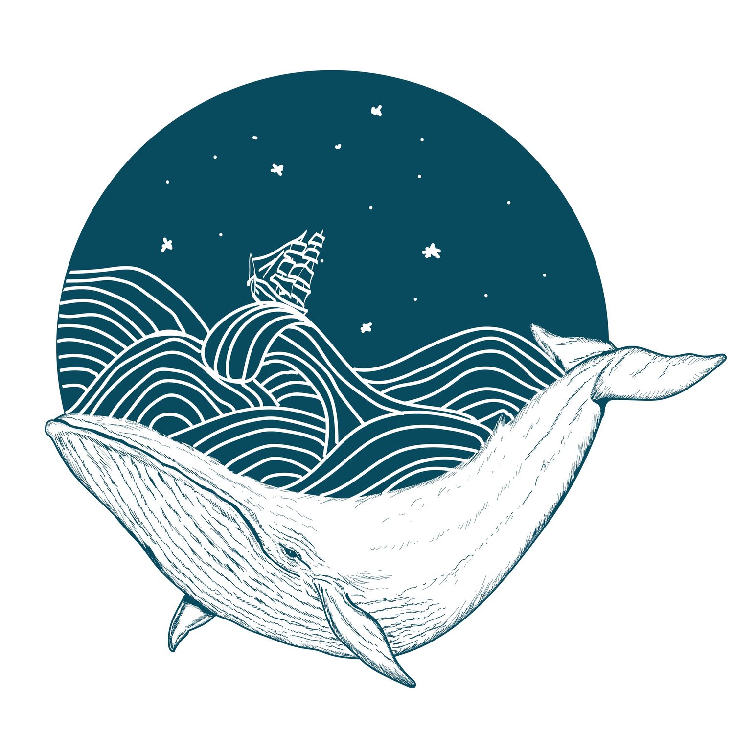 Ilustración original del cuento Madre Ballena